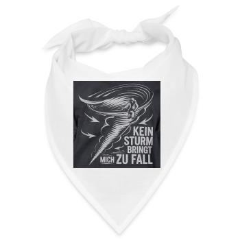 Kein Sturm bringt mich zu Fall - Bandana - Weiß - Vorne