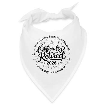Offiziell im Ruhestand 2026 – Endlich Wochenende D - Bandana - Weiß - Vorne