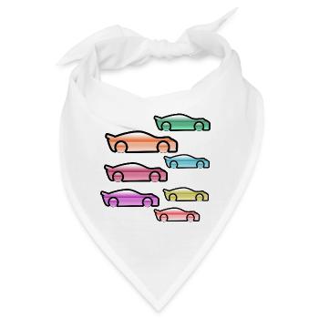 Autos - Bandana - Weiß - Vorne
