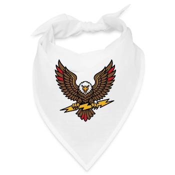 Alter-Schule-Tattoo-Stil Lightning Eagle - Bandana - Weiß - Vorne