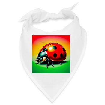 Marienkäfer - Bandana - Weiß - Vorne