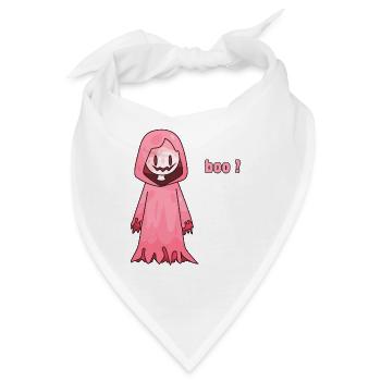 Süßer pinker Halloween-Geist sagt Buh? - Bandana - Weiß - Vorne