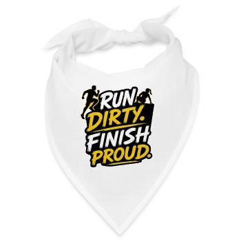 Run Dirty Finish Proud OCR Runner Design - Bandana - Weiß - Vorne