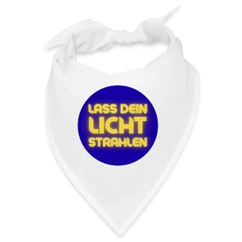 Lass Dein Licht Strahlen Neon - Bandana - Weiß - Vorne