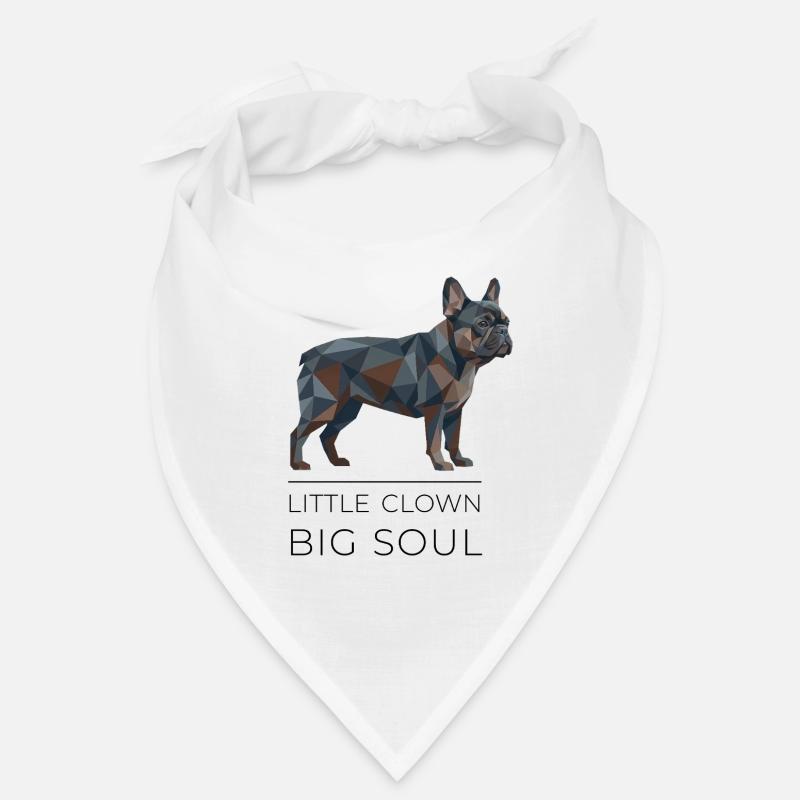 Art Low-Poly du Bouledogue Français - Petit Clown Bandana