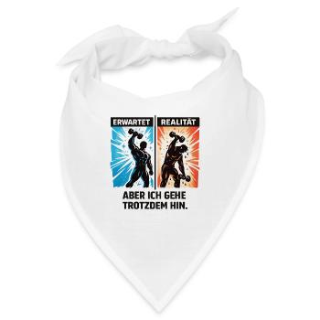 Gym Humor Fitness Geschenk lustig Spruch Training - Bandana - Weiß - Vorne