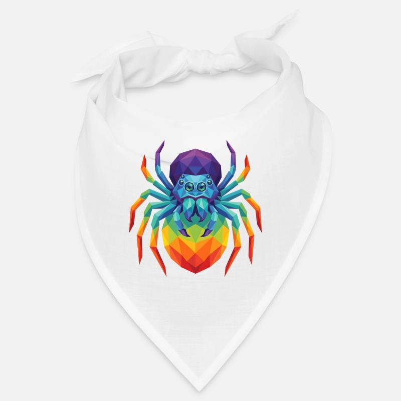 Vibrant Geometric Jumping Spider Pop Art Bandana