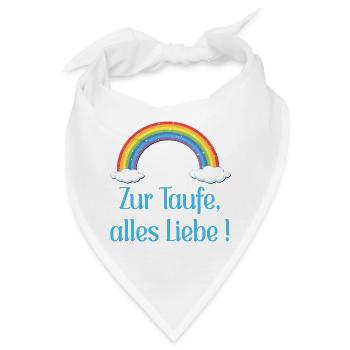 Baby Taufe Glückwünsche - Bandana - Weiß - Vorne