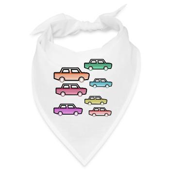 Autos - Bandana - Weiß - Vorne