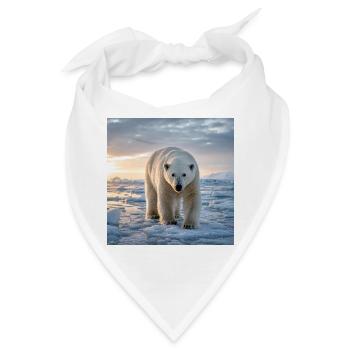 Arktischer Eisbär auf Eis - Bandana - Weiß - Vorne