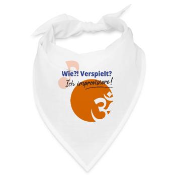 T-Shirt Design „Ich improvisiere!“ - Bandana - Weiß - Vorne