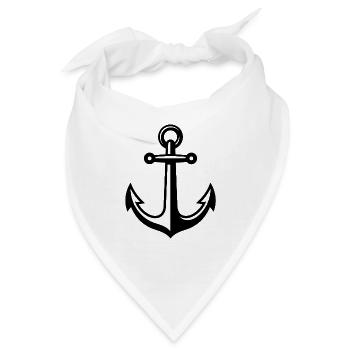 Aufkleber für Bootsankerwagen - Bandana - Weiß - Vorne