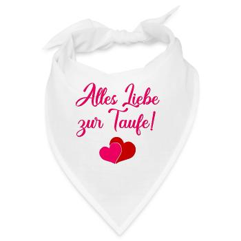 Taufsprüche Taufe Baby - Bandana - Weiß - Vorne