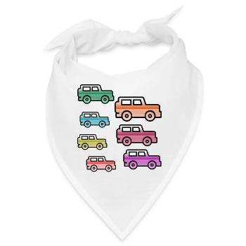 Autos - Bandana - Weiß - Vorne
