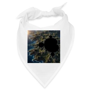 Meeresfraktal über der Küste - Bandana - Weiß - Vorne