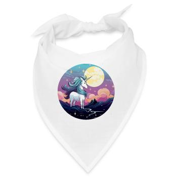 Mondnacht Einhornzauber - Bandana - Weiß - Vorne