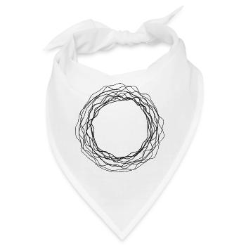 Kreisförmiger Kranz-Kunst - Bandana - Weiß - Vorne