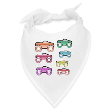 Autos - Bandana - Weiß - Vorne