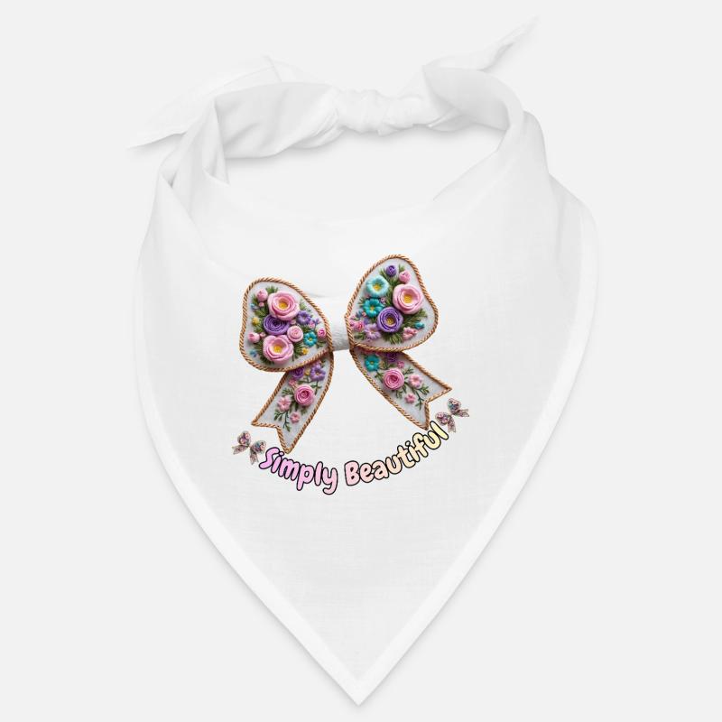 Bestickte florale Fliege – Romantischer Stil Bandana