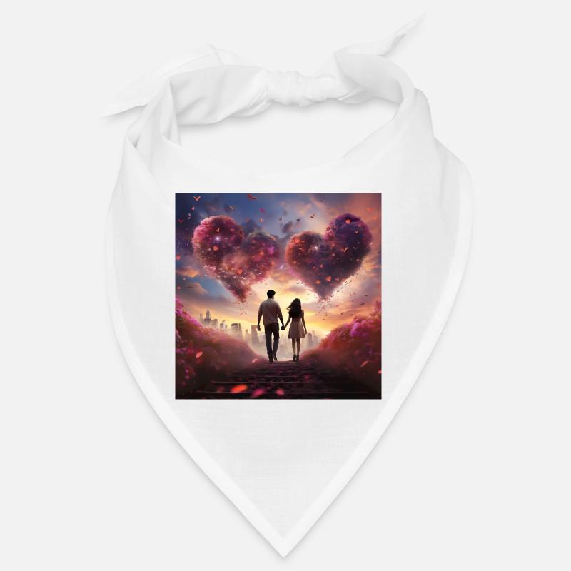 Heart cloud in evening light Bandana