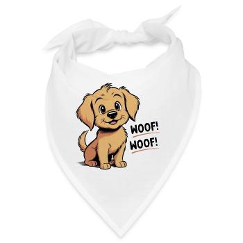 Cozy den Hund – Wuff – Wuff - Bandana - Weiß - Vorne