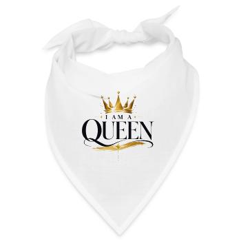 Ich bin eine Königin - Goldene Krone - Bandana - Weiß - Vorne