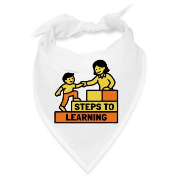 Steps to Learning Schule Logo - Bandana - Weiß - Vorne