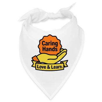 Kita Wappen Caring Hands Logo - Bandana - Weiß - Vorne