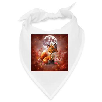 Lunar Fox mit Juwelen - Bandana - Weiß - Vorne