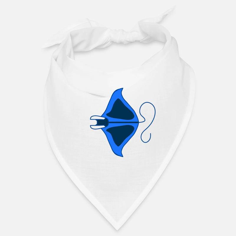 Manta Linear Blue Stylized Bandana