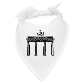 Brandenburger Tor Berlin - Bandana - Weiß - Vorne
