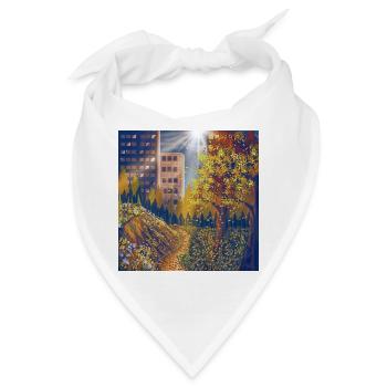 Herbstroute zwischen Stadt und Park - Bandana - Weiß - Vorne