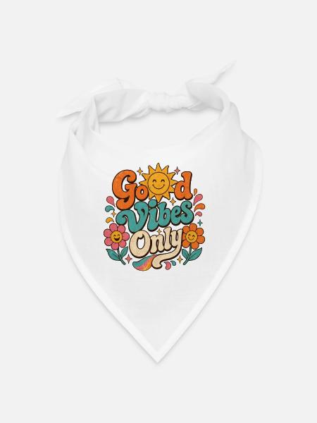 Le seul Retro Floral de Good Vibe - Bandana - blanc - Devant