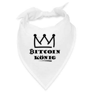 Bitcoin Silhouette Nachtstil - Bandana - Weiß - Vorne