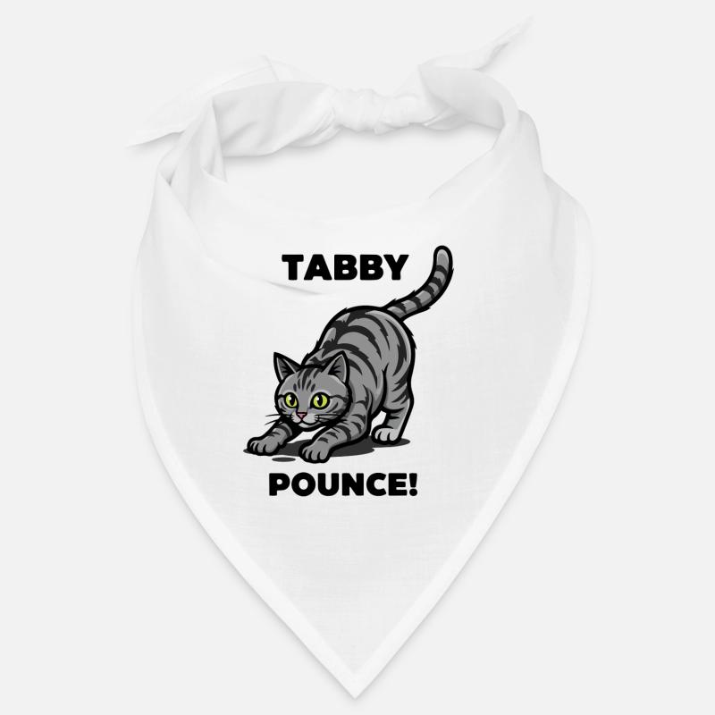Tigerkatze Tabby springt Katzenjagd Bandana