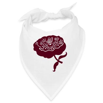 Pfingstrone L botanische Pfingstrone L Weinrot - Bandana - Weiß - Vorne