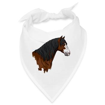Der Kopf des Abaco-Pferdes, das auf den Bahamas heimisch ist - Bandana - Weiß - Vorne