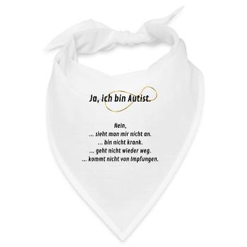 Ich bin Autist und kein Klischee! - Bandana - Weiß - Vorne