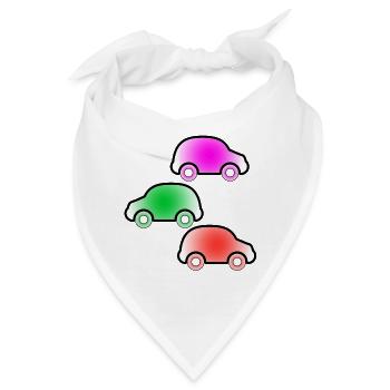 Autos - Bandana - Weiß - Vorne