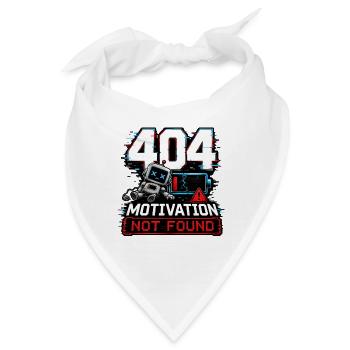 404 Motivation Not Found Roboter - Bandana - Weiß - Vorne