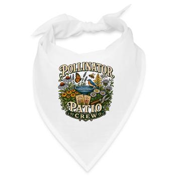 Pollinator Patio Crew Wildblumen Garten - Bandana - Weiß - Vorne