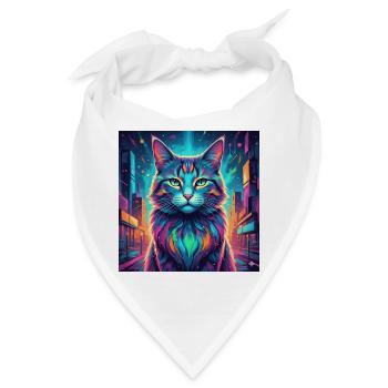 Neonkatze  - Bandana - Weiß - Vorne