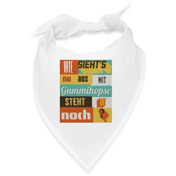 Gummihopse Spruch Retro Design - Bandana - Weiß - Vorne