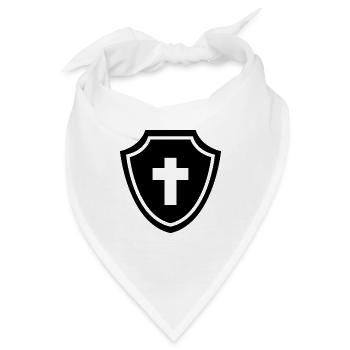 Schild der Rüstung Gottes - Bandana - Weiß - Vorne