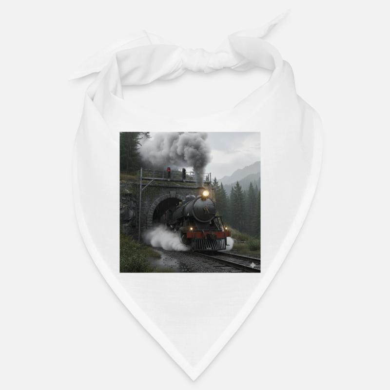 Dampfzug durch den Wald am Tunnel Bandana