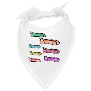 Autos - Bandana - Weiß - Vorne