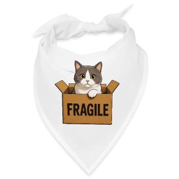 Katze im Karton - Bandana - Weiß - Vorne
