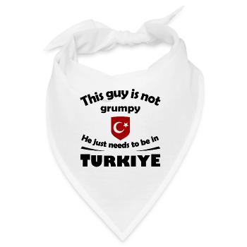 Türkische Schildemblem Mondstern - Bandana - Weiß - Vorne