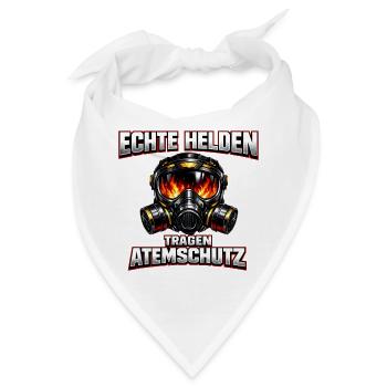 Echte Helden Tragen Atemschutz - Bandana - Weiß - Vorne