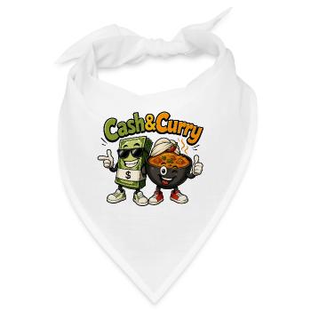 Cash & Curry Cartoon-Duo - Bandana - Weiß - Vorne
